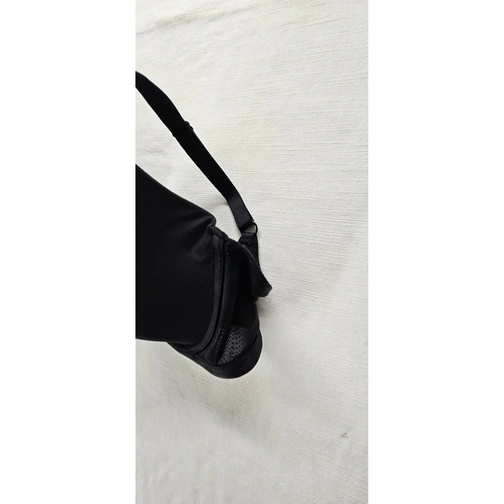 Adore Me Black Underwire Padded T-Shirt Bra 38G Mesh Wings‎ Adjustable Straps
